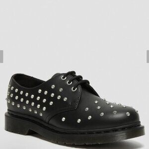 Dr. Martens NEW Stud WANAMA 1461 Leather Oxford Shoe Unisex Combat Boots 8 Black
